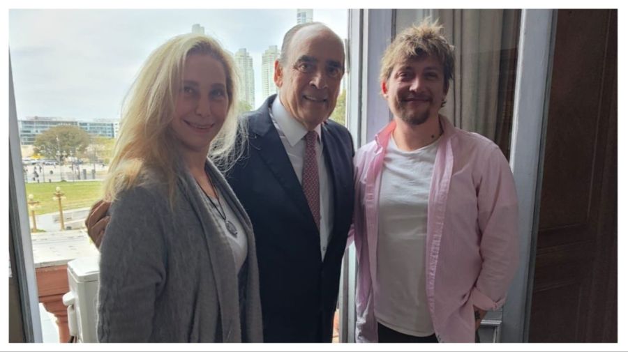 Karina Milei, Guillermo Francos y Santiago Caputo